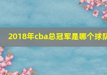 2018年cba总冠军是哪个球队