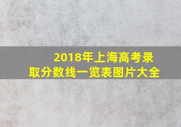 2018年上海高考录取分数线一览表图片大全