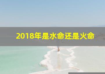 2018年是水命还是火命