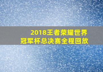 2018王者荣耀世界冠军杯总决赛全程回放