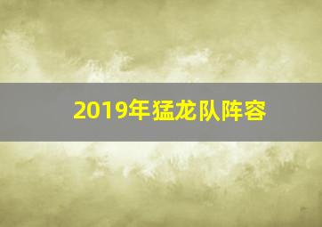 2019年猛龙队阵容