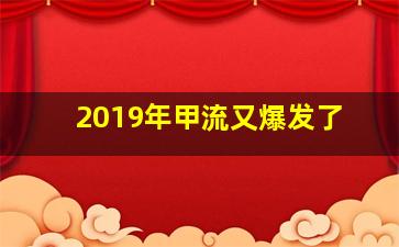 2019年甲流又爆发了