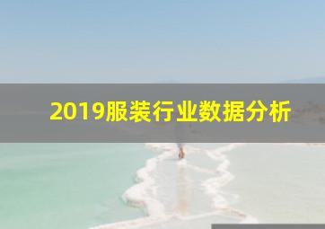 2019服装行业数据分析