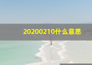 20200210什么意思