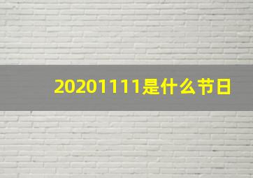 20201111是什么节日