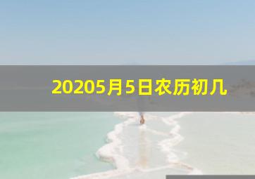 20205月5日农历初几