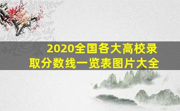 2020全国各大高校录取分数线一览表图片大全