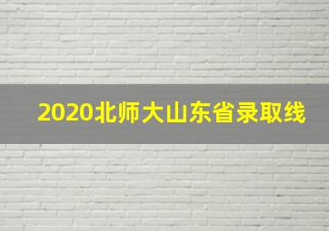 2020北师大山东省录取线