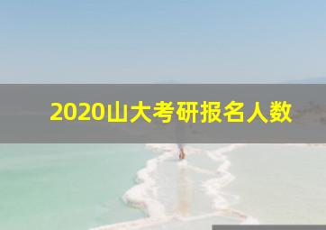 2020山大考研报名人数