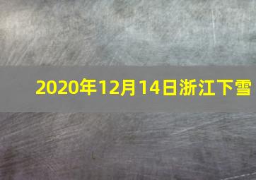 2020年12月14日浙江下雪