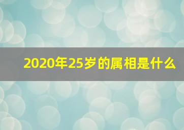 2020年25岁的属相是什么