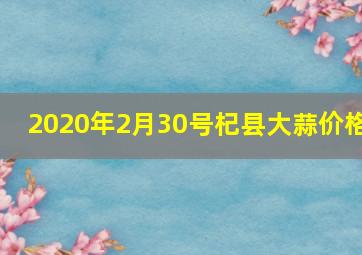 2020年2月30号杞县大蒜价格