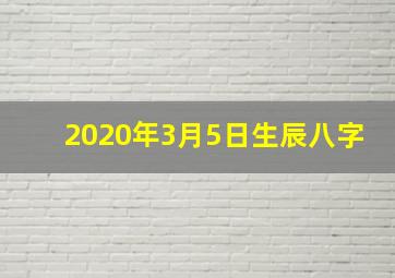 2020年3月5日生辰八字