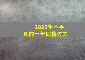 2020年不平凡的一年即将过去