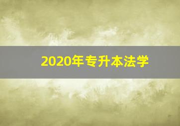 2020年专升本法学