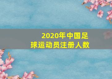 2020年中国足球运动员注册人数