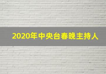 2020年中央台春晚主持人