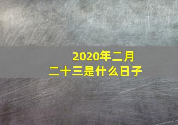 2020年二月二十三是什么日子