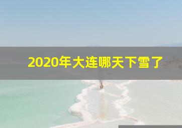 2020年大连哪天下雪了