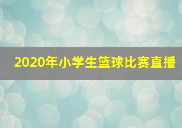 2020年小学生篮球比赛直播