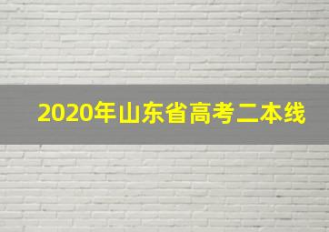 2020年山东省高考二本线