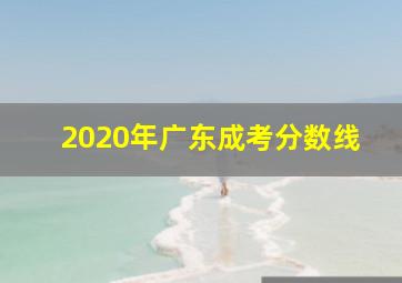 2020年广东成考分数线