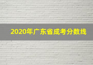 2020年广东省成考分数线