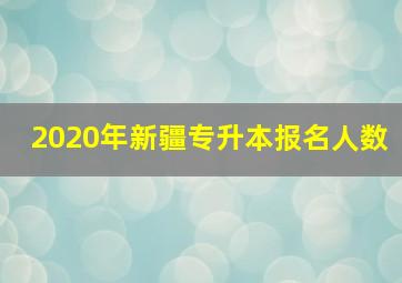 2020年新疆专升本报名人数