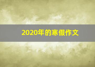 2020年的寒假作文