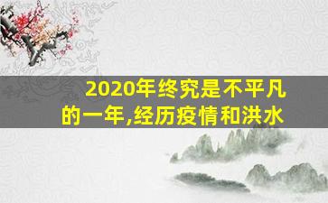 2020年终究是不平凡的一年,经历疫情和洪水