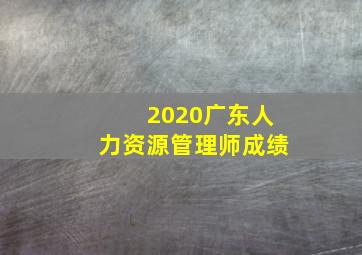 2020广东人力资源管理师成绩