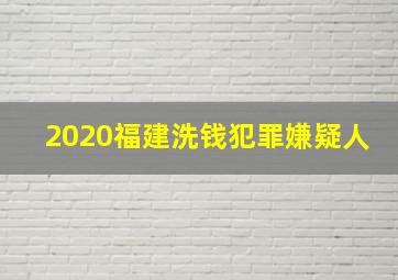 2020福建洗钱犯罪嫌疑人