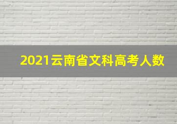 2021云南省文科高考人数