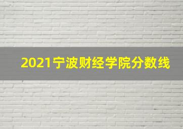 2021宁波财经学院分数线