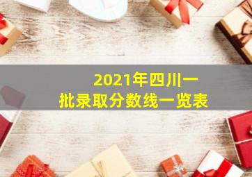 2021年四川一批录取分数线一览表