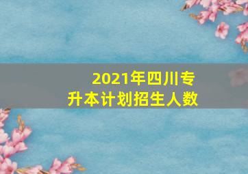 2021年四川专升本计划招生人数