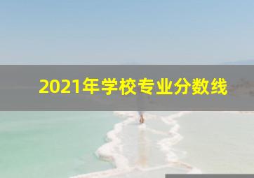 2021年学校专业分数线