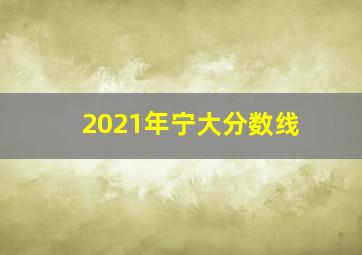 2021年宁大分数线