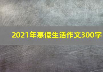 2021年寒假生活作文300字