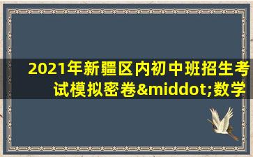 2021年新疆区内初中班招生考试模拟密卷·数学(四)