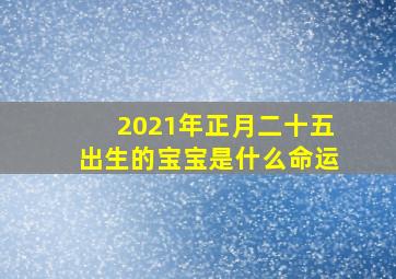 2021年正月二十五出生的宝宝是什么命运