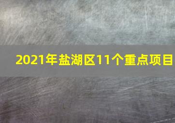 2021年盐湖区11个重点项目