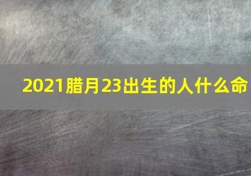 2021腊月23出生的人什么命