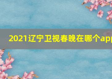 2021辽宁卫视春晚在哪个app