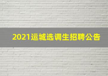 2021运城选调生招聘公告