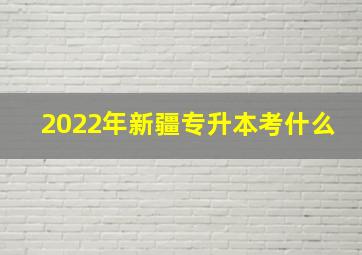 2022年新疆专升本考什么