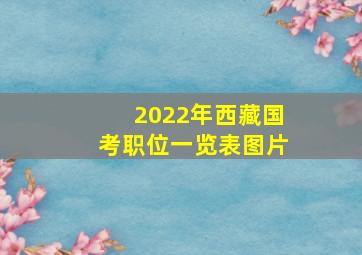 2022年西藏国考职位一览表图片