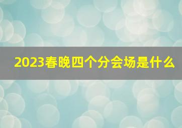 2023春晚四个分会场是什么