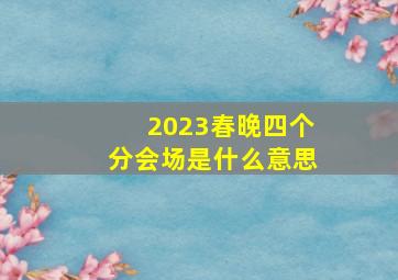 2023春晚四个分会场是什么意思