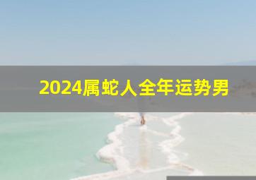 2024属蛇人全年运势男